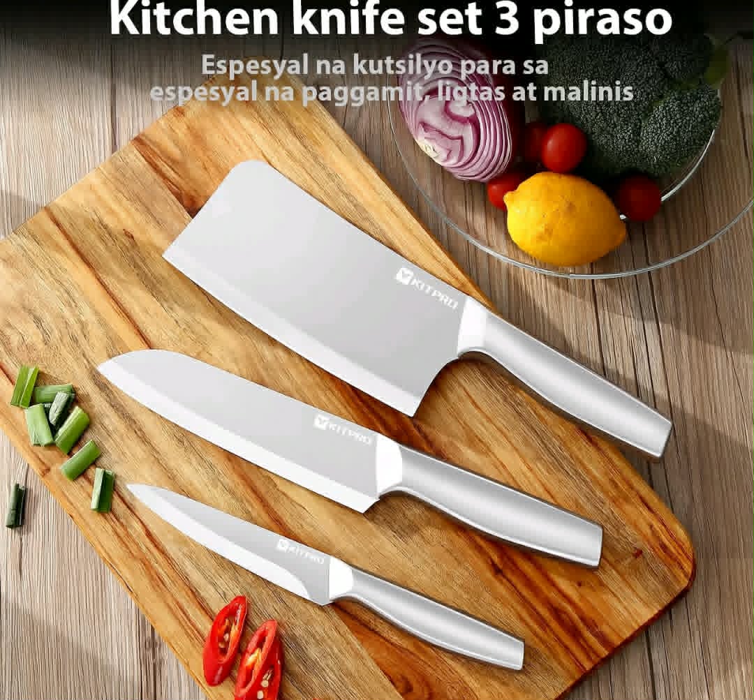 STAINLESS STEEL THREE PEICE KNIFE SET (70%  OFF)