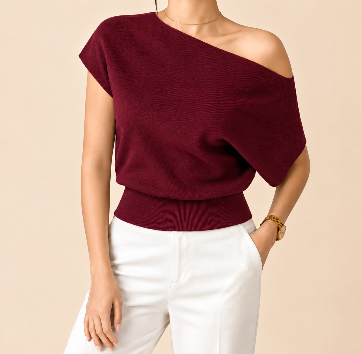 ASYMMETRICAL OFF SHOULDER ( BUY 1 TAKE 1 )