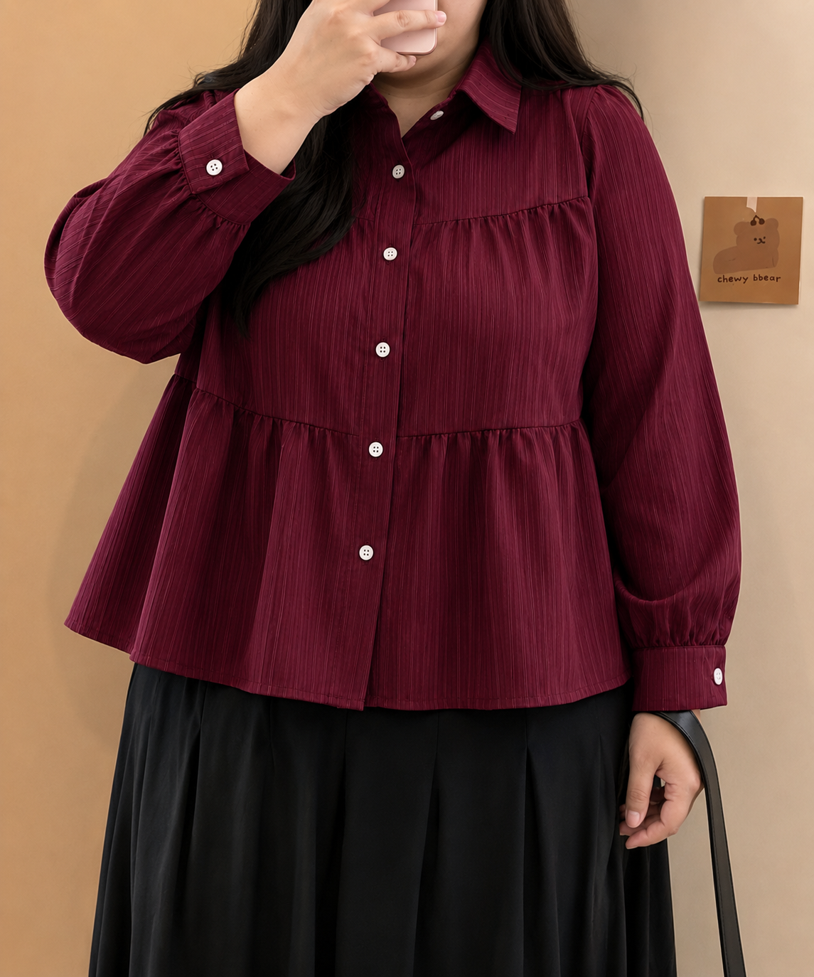 RICH TITA PEPLUM LONG SLEEVE (BUY 1 TAKE 1)