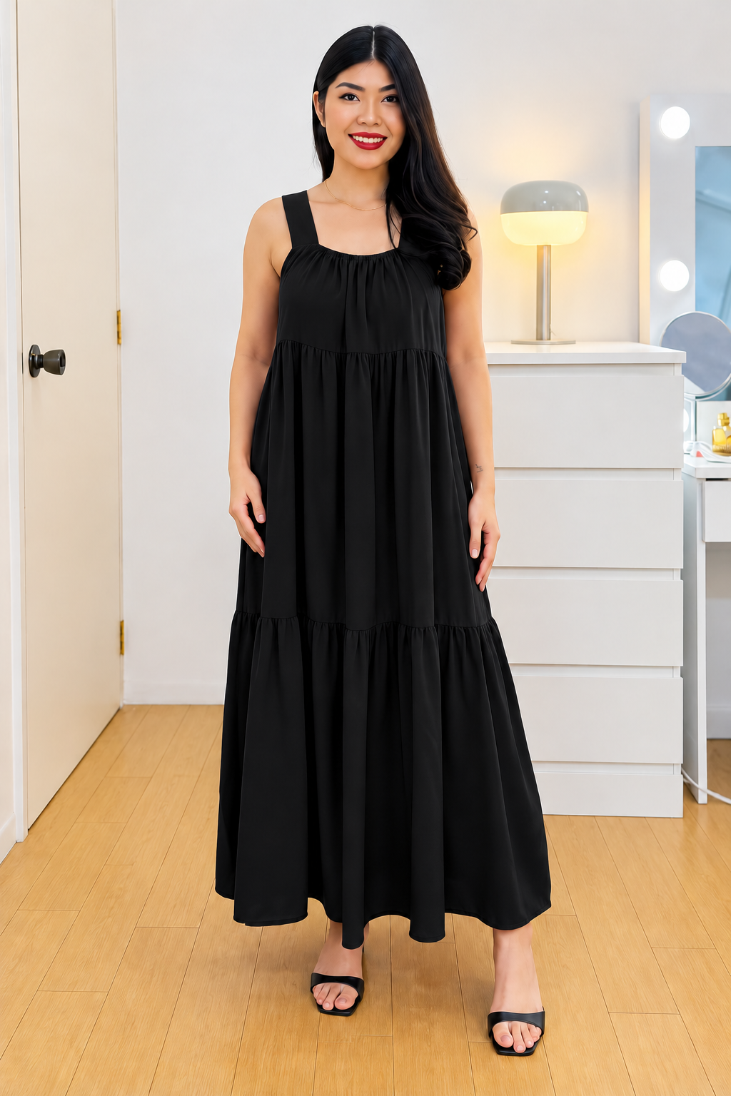 CHALLIS SLEEVELESS MAXI DRESS (BUY 1 TAKE 1)