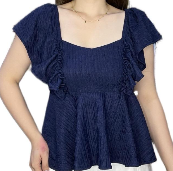 PEPLUM RUFFLE BLOUSE (BUY 1 TAKE 1)