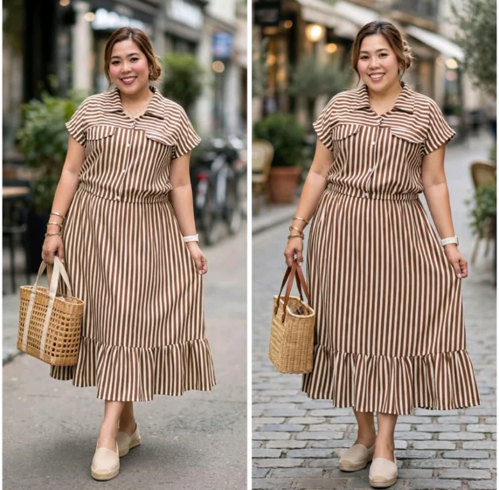 BUTTON DOWN BLOUSE AND MAXI SKIRT (BUY 1 TAKE 1)