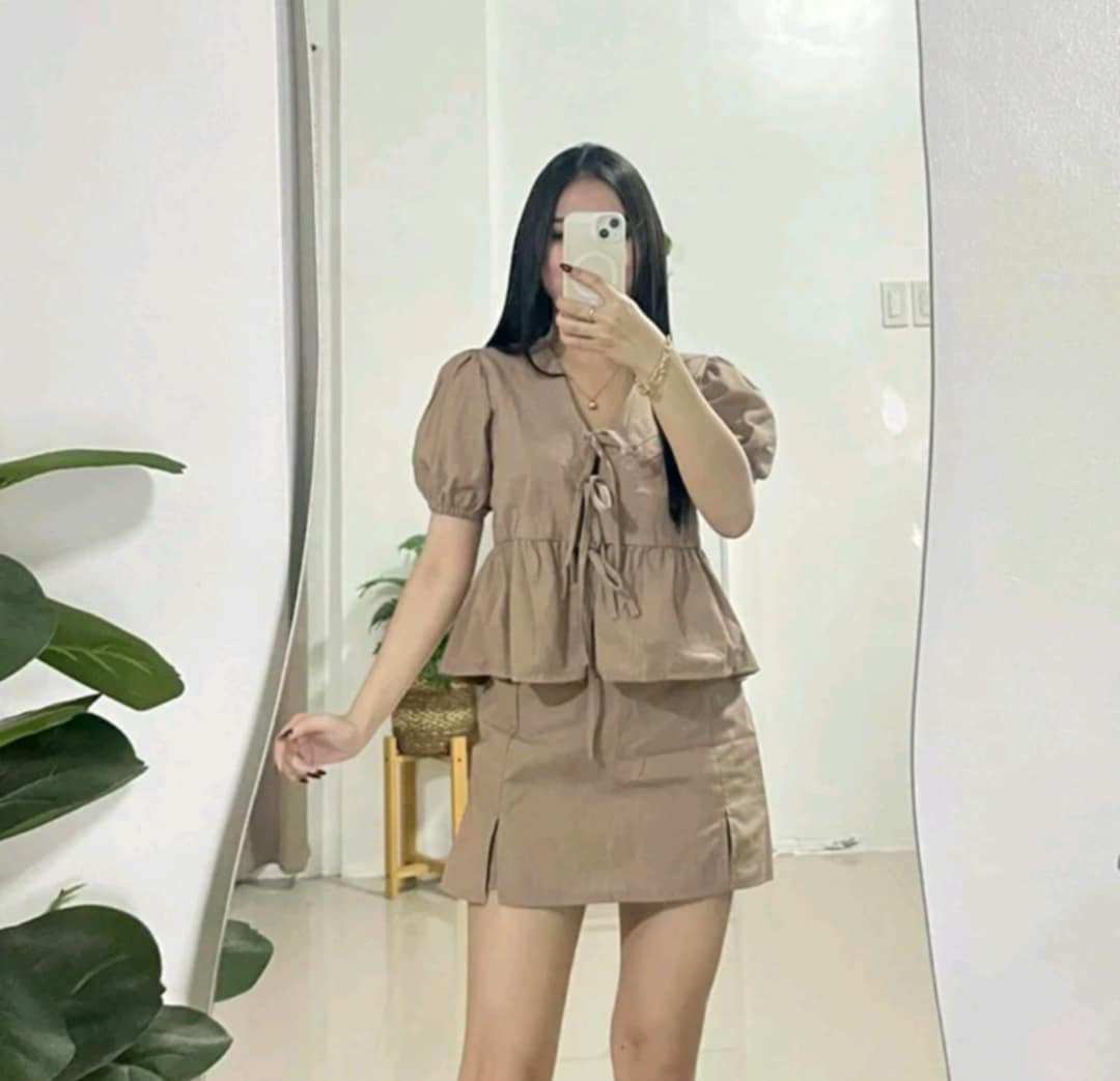 FREYA TOP AND SKIRT TERNO (BUY 1 TAKE 1)