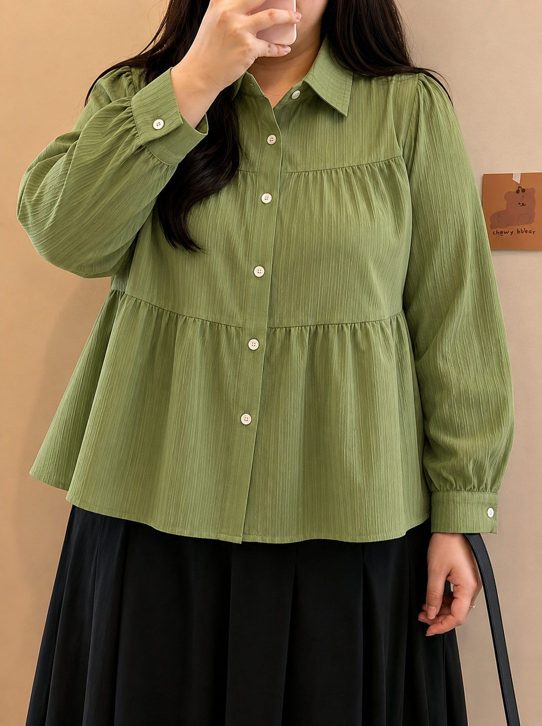 RICH TITA PEPLUM LONG SLEEVE (BUY 1 TAKE 1)