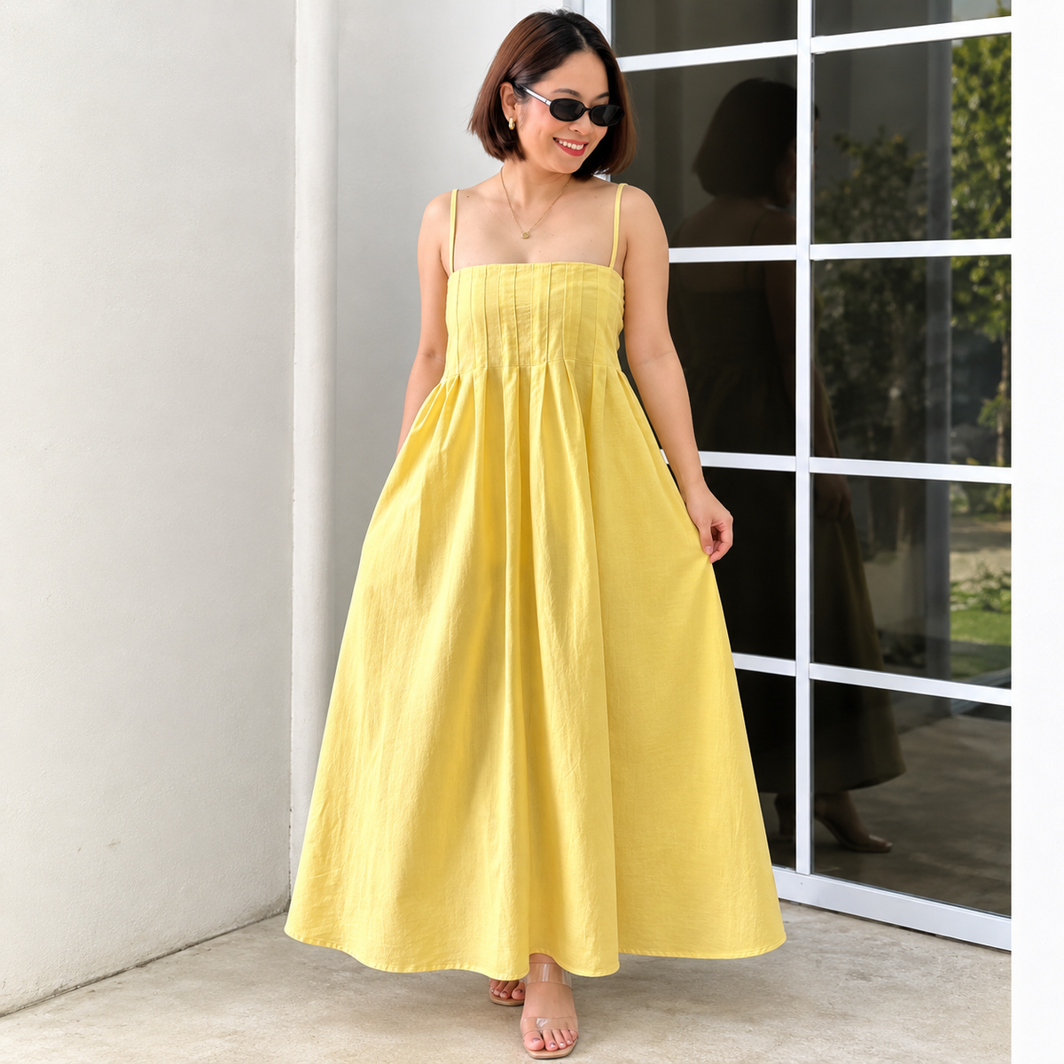 RITZ SMOCKED MAXI DRESS ( 70% OFF)