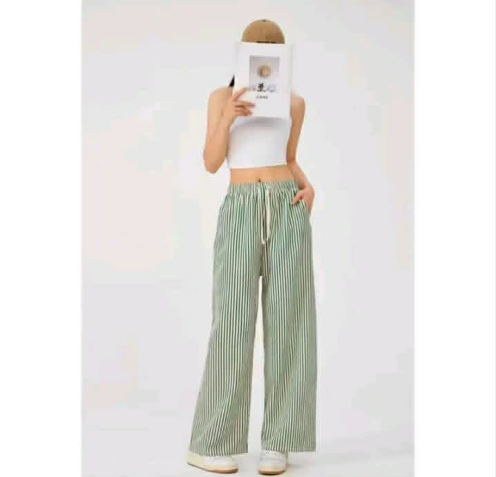 ELLA STRAIGHT LEG STRIPE CASUAL PANTS