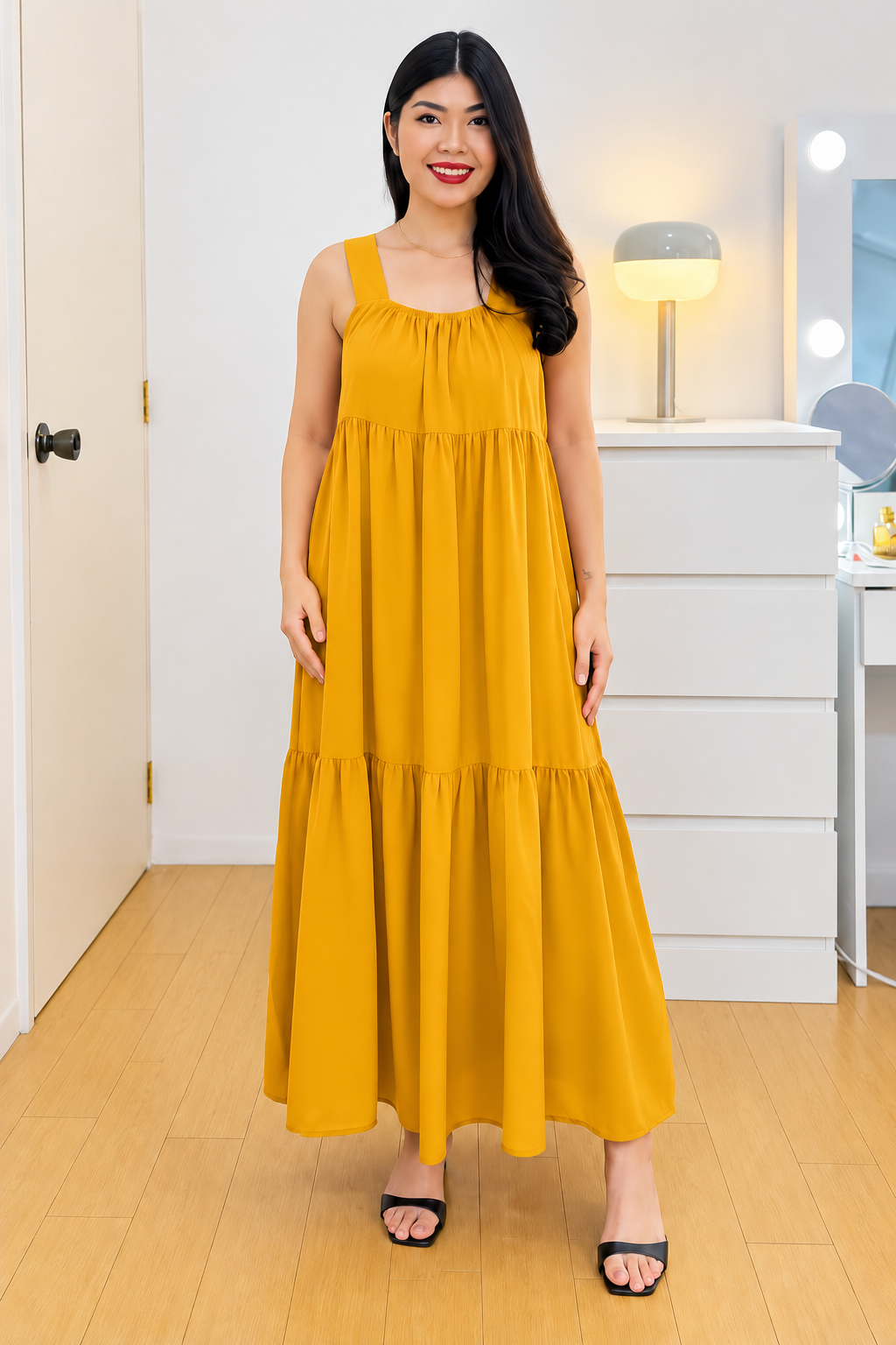 CHALLIS SLEEVELESS MAXI DRESS (BUY 1 TAKE 1)