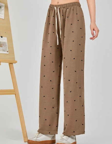 WOMENS HEART WIDE LEG PANTS ( BUY 1 TAKE 1 )