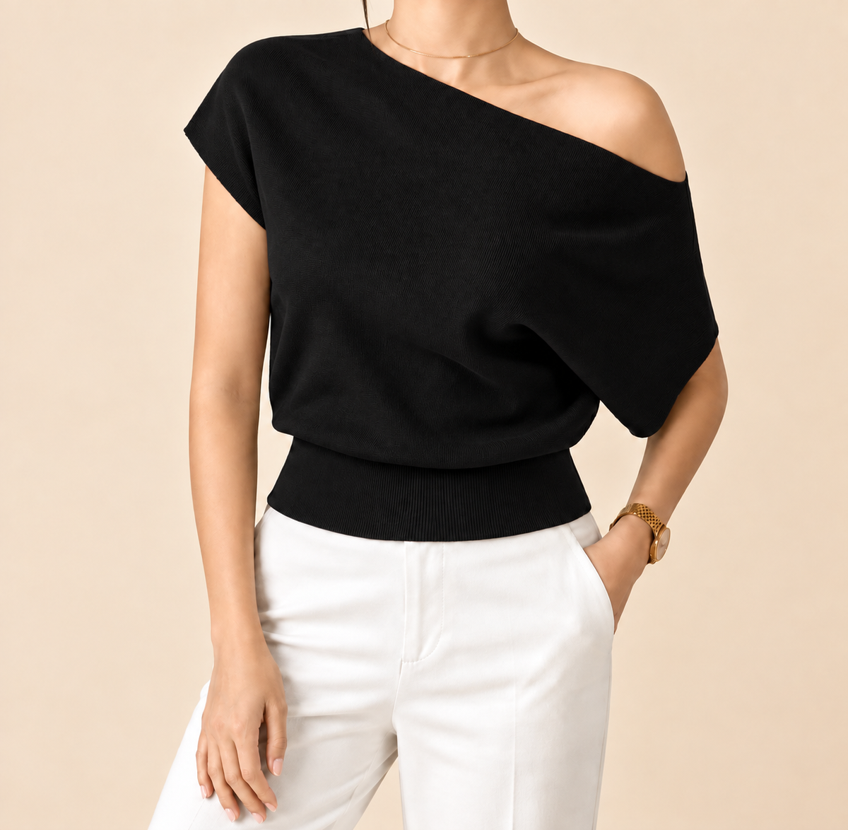 ASYMMETRICAL OFF SHOULDER ( BUY 1 TAKE 1 )