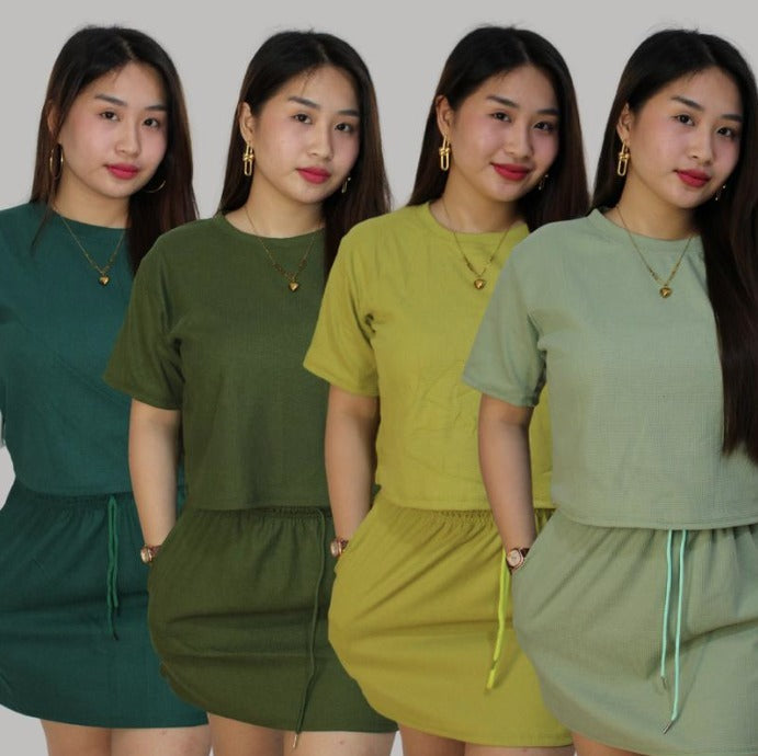 PLUS SIZE TOP&SKIRT TERNO (BUY 1 TAKE 1)