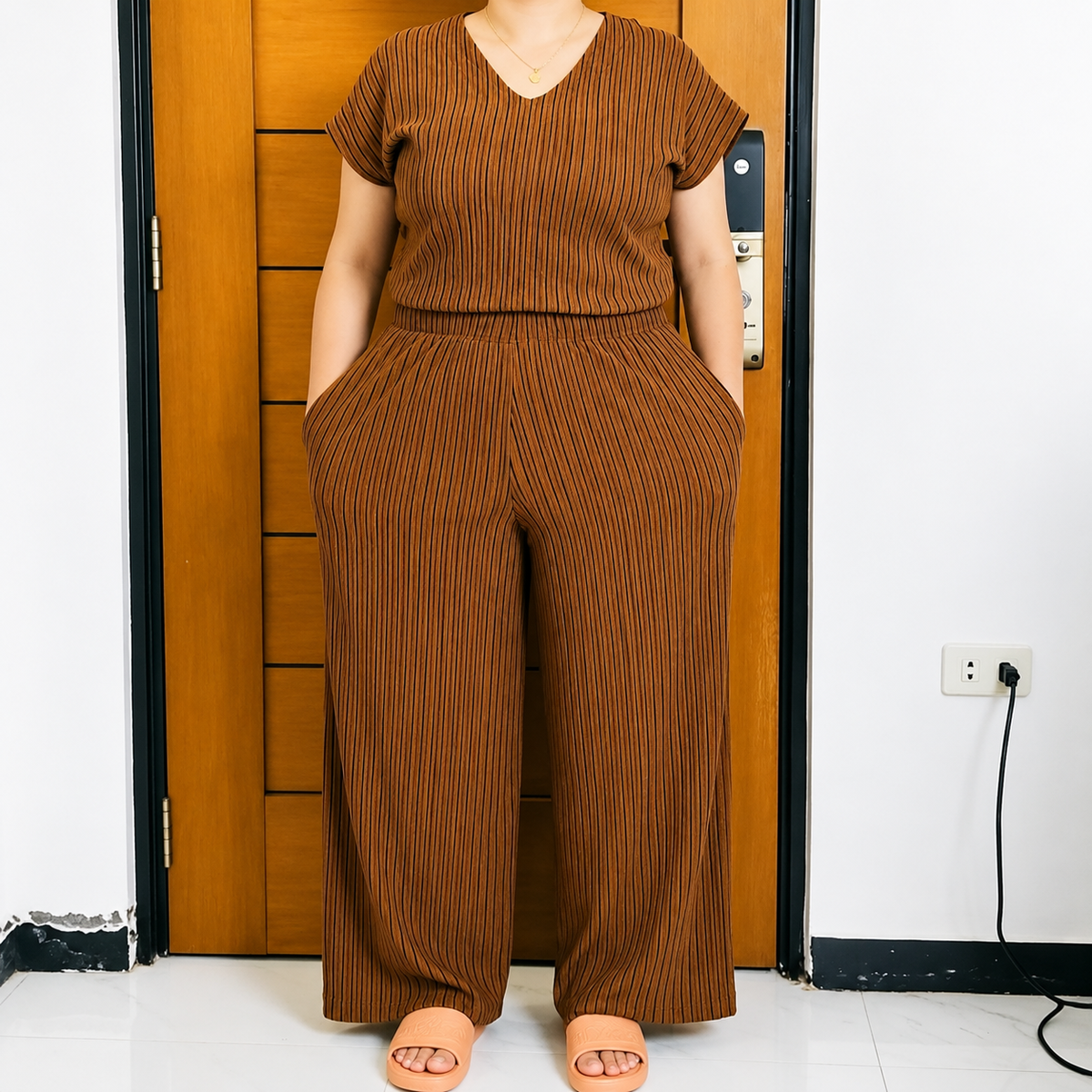 V NECK TERNO BOHO PANTS ( BUY 1 TAKE 1 )