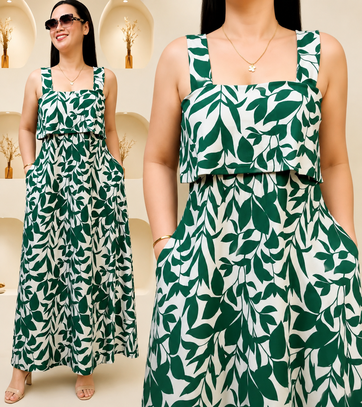 SOFT CREPE MAXI DRESS ( BUY 1 TAKE 1 )