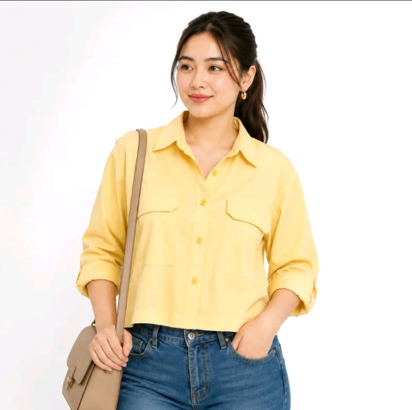 LINEN POLO TOP  (BUY 1 TAKE 1)