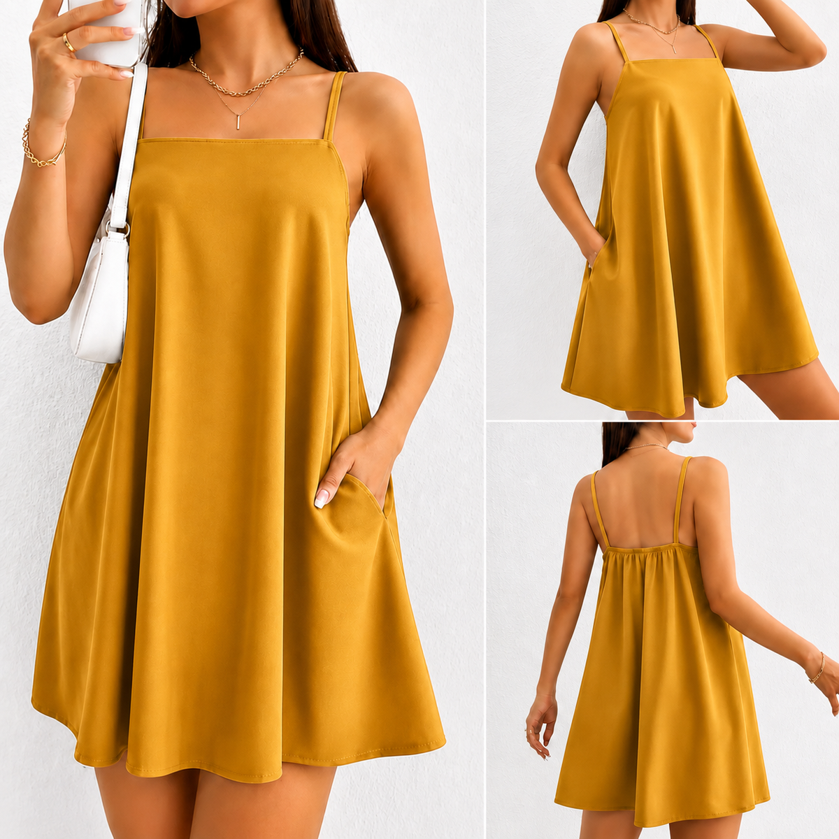 ELEGANT DRESS WITH POCKETS ( BUY 1 TAKE 1 )