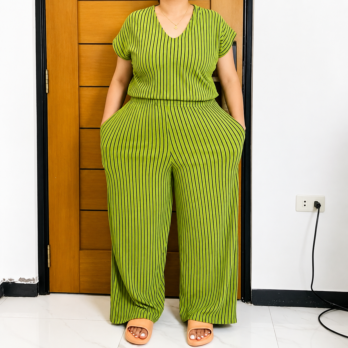 V NECK TERNO BOHO PANTS ( BUY 1 TAKE 1 )
