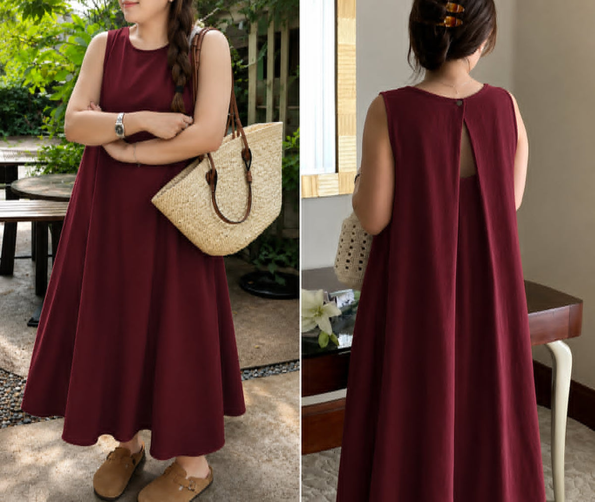 CASUAL SLEEVELESS SUNDRESS ( BUY 1 TAKE 1 )