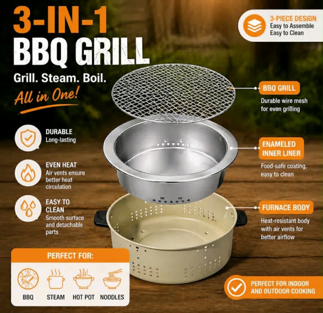 PREMIUM AUTHENTIC PORTABLE BBQ GRILL (70% OFF)