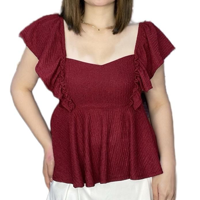 ZARA BUBLLE TOP PEPLUM BLOUSE