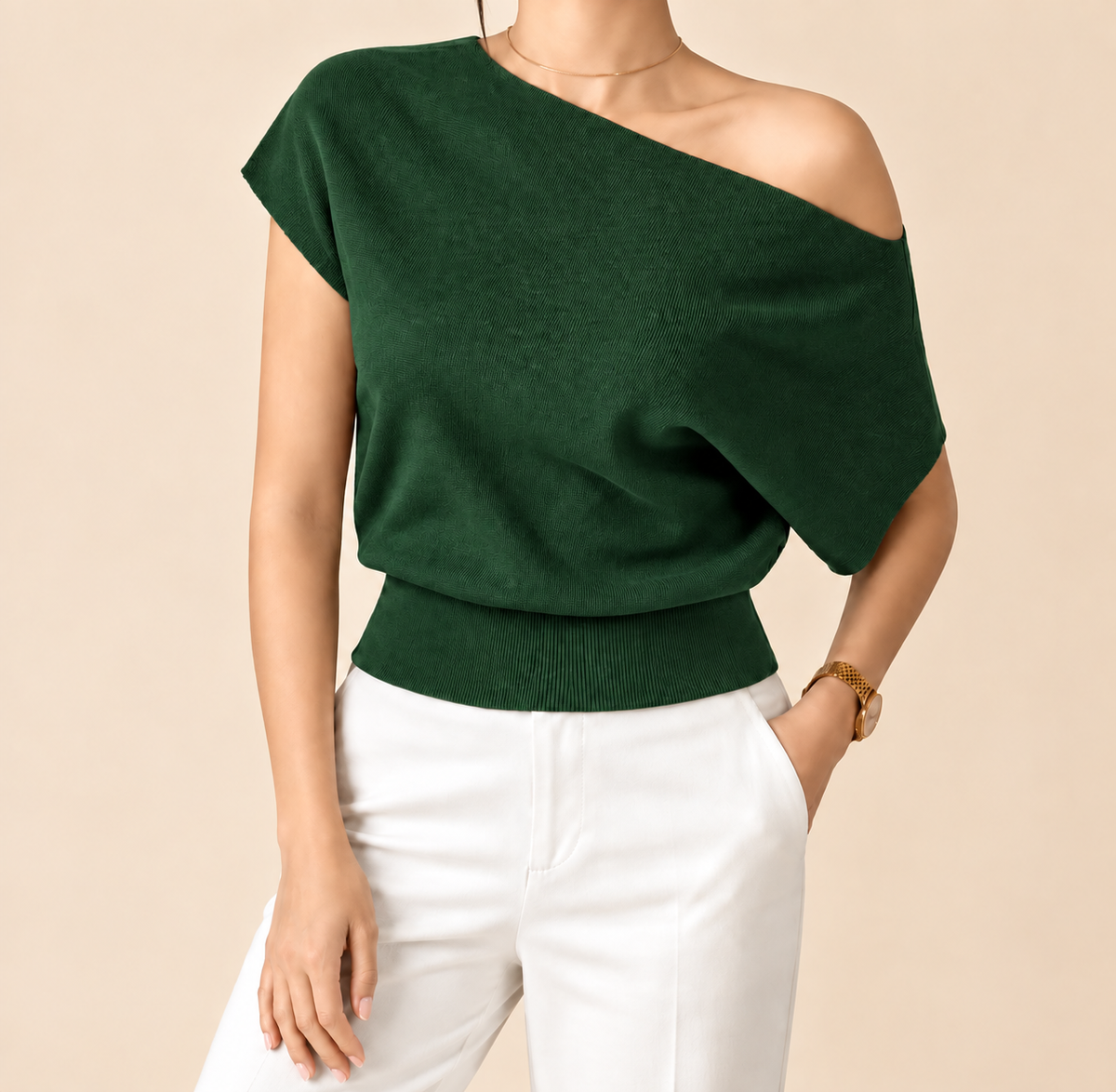 ASYMMETRICAL OFF SHOULDER ( BUY 1 TAKE 1 )
