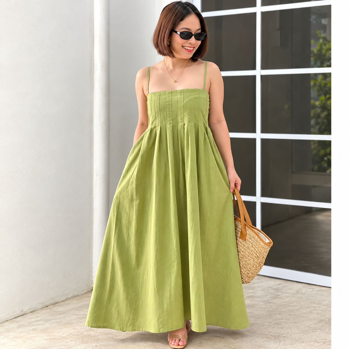 RITZ SMOCKED MAXI DRESS ( 70% OFF)