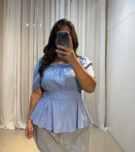 COTTON LINEN PEPLUM TOP (BUY 1 TAKE 1)