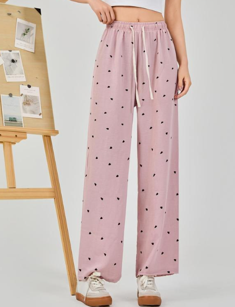 WOMENS HEART WIDE LEG PANTS ( BUY 1 TAKE 1 )