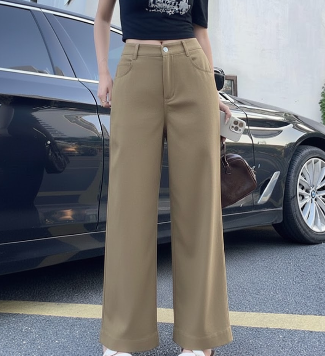 HIGHWAIST WIDE LEG CASUAL STRAIGHT LEG PANTS (BUY 1 TAKE 1)