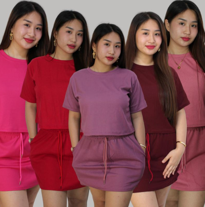 PLUS SIZE TOP&SKIRT TERNO (BUY 1 TAKE 1)