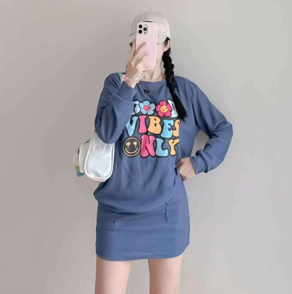 LONGSLEEVE WAFFLE TERNO SKIRT  (BUY 1 TAKE 1)