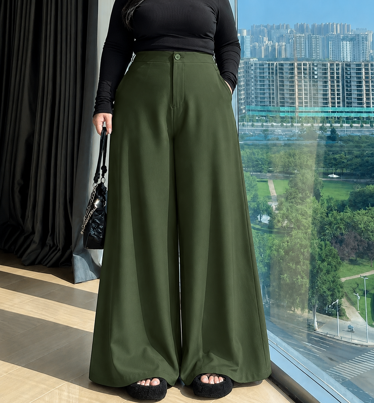 ANNA HIGHWAIST WIDE LEG PANTS (BUY 1 TAKE 1)