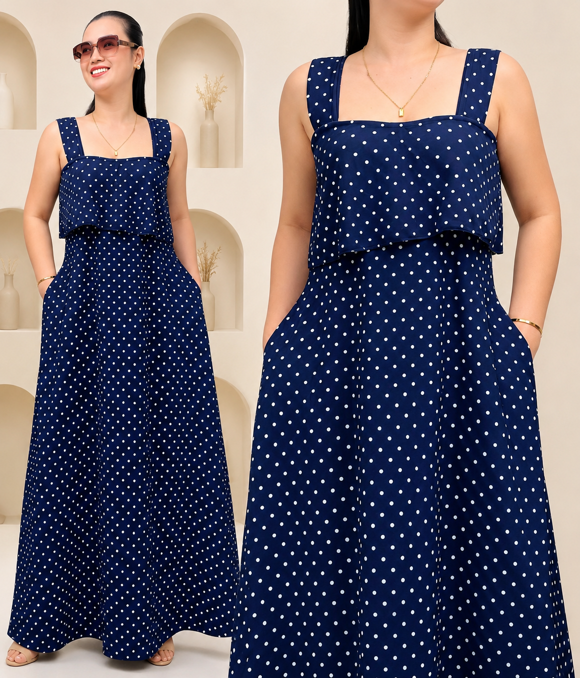SOFT CREPE MAXI DRESS ( BUY 1 TAKE 1 )