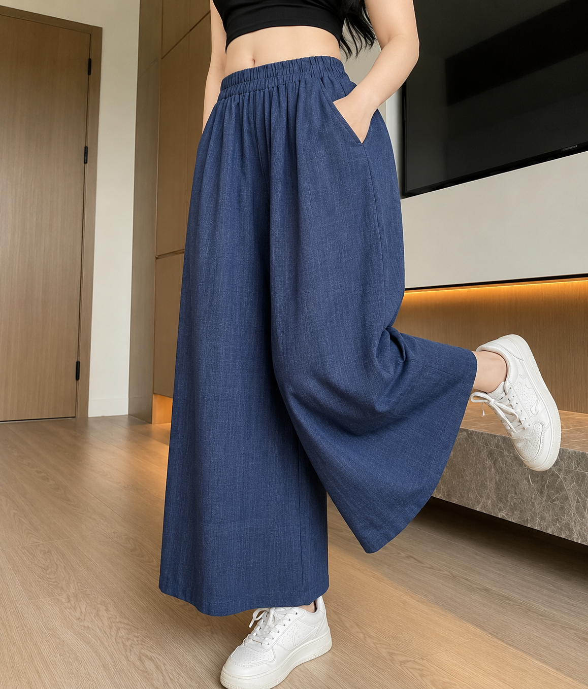 PREMIUM LINEN WIDE LEG PANTS ( BUY 1 TAKE 1 )