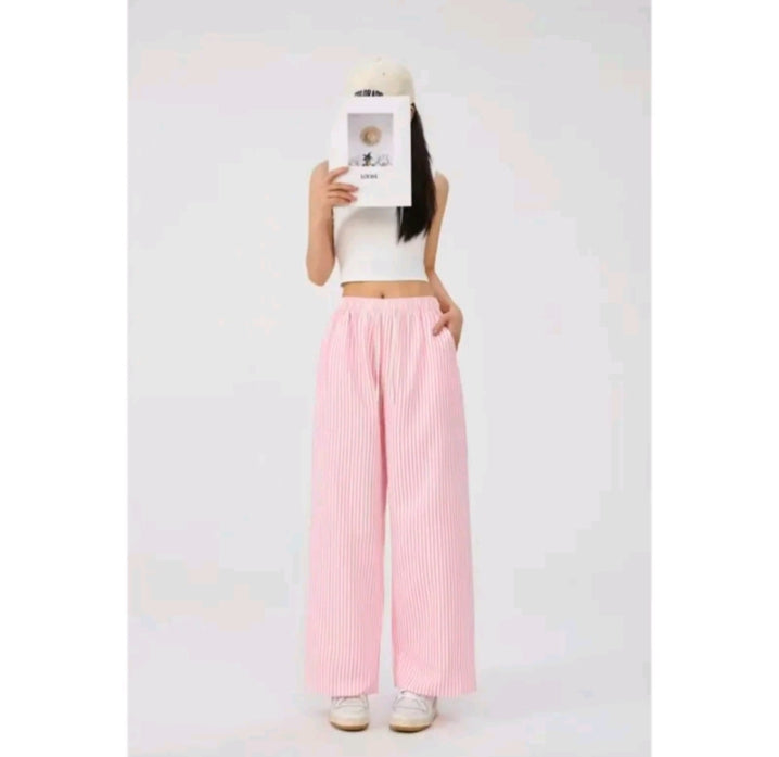 ELLA STRAIGHT LEG STRIPE CASUAL PANTS