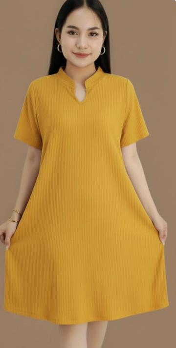 PLUSSIZE V-NECK DRESS (BUY 1 TAKE 1)