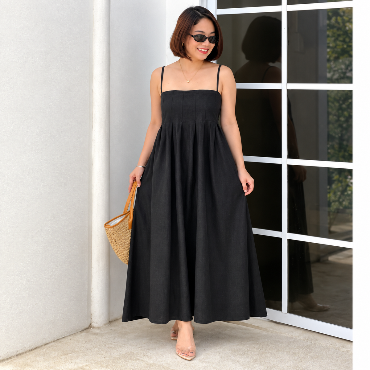 RITZ SMOCKED MAXI DRESS ( 70% OFF)