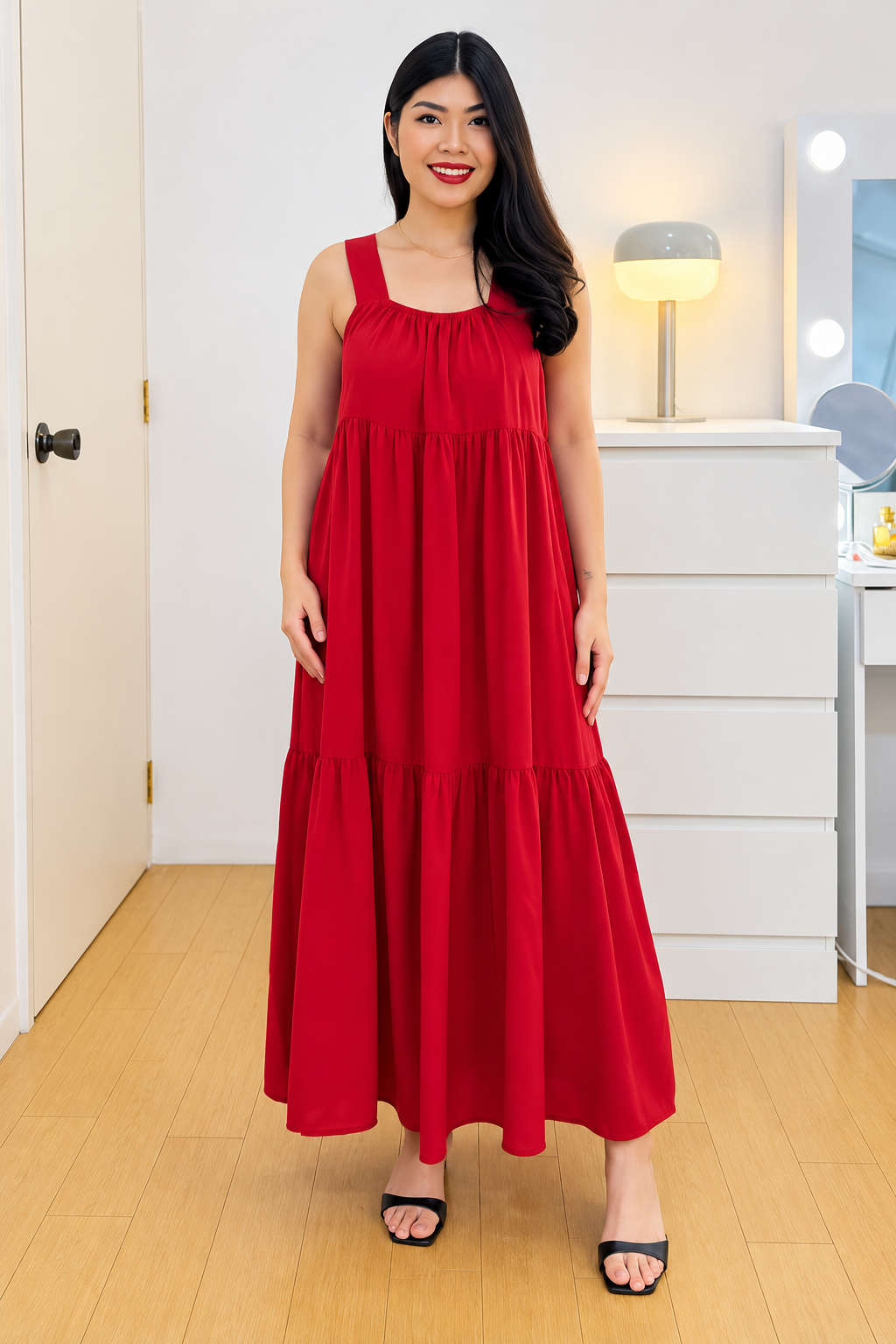 CHALLIS SLEEVELESS MAXI DRESS (BUY 1 TAKE 1)