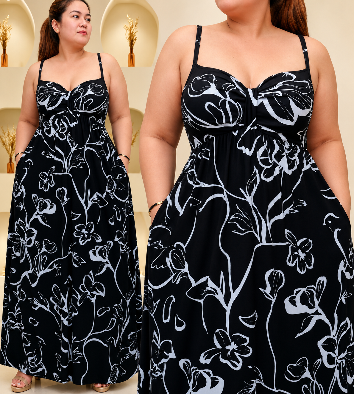 ATHENA PADDED DRESS (BUY 1 TAKE 1)