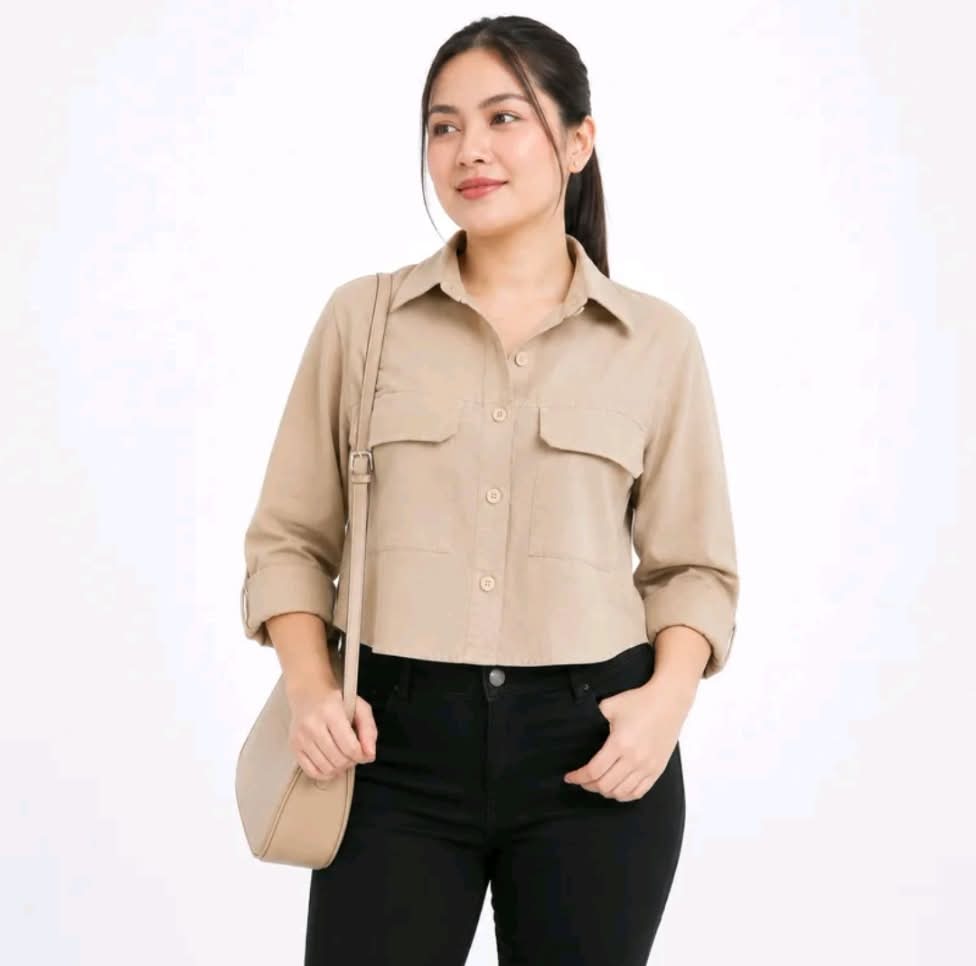 LINEN POLO TOP  (BUY 1 TAKE 1)