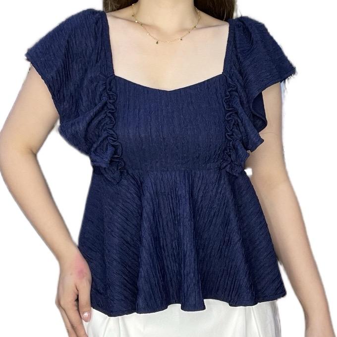 ZARA BUBLLE TOP PEPLUM BLOUSE
