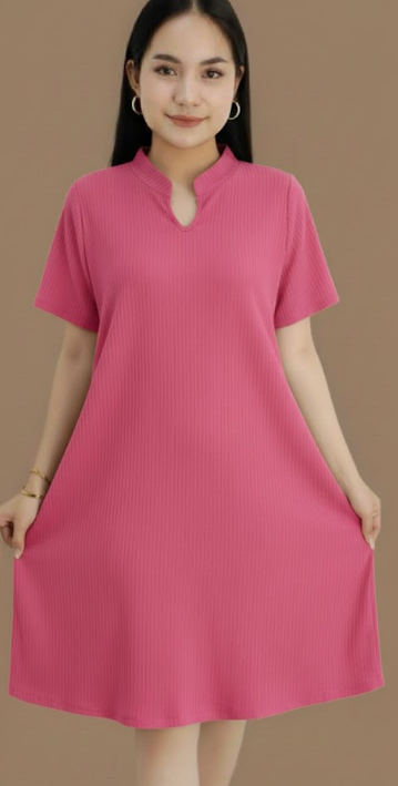 PLUSSIZE V-NECK DRESS (BUY 1 TAKE 1)