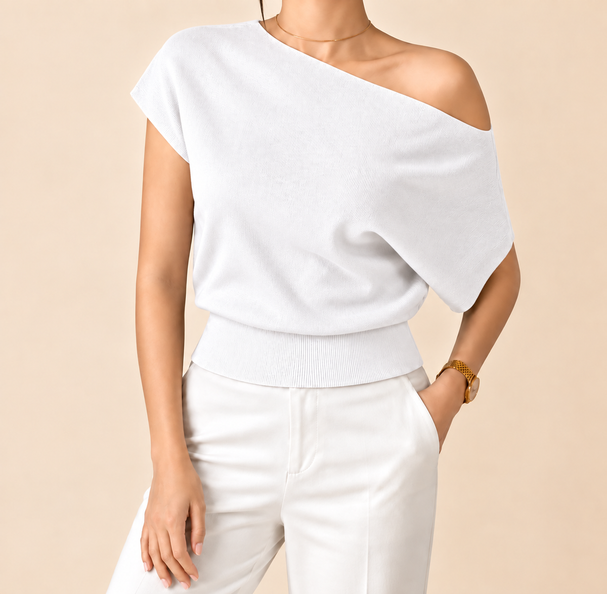 ASYMMETRICAL OFF SHOULDER ( BUY 1 TAKE 1 )