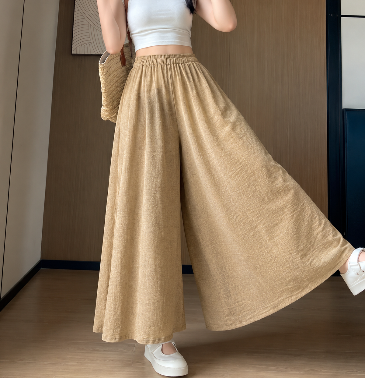 PREMIUM LINEN WIDE LEG PANTS ( BUY 1 TAKE 1 )
