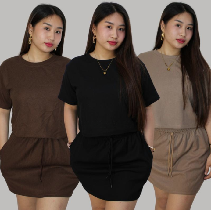 PLUS SIZE TOP&SKIRT TERNO (BUY 1 TAKE 1)