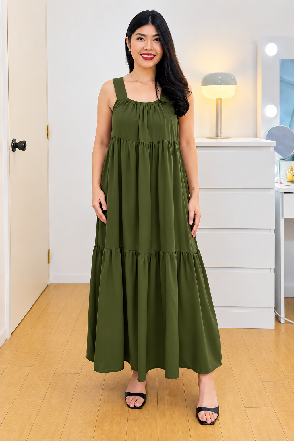 CHALLIS SLEEVELESS MAXI DRESS (BUY 1 TAKE 1)