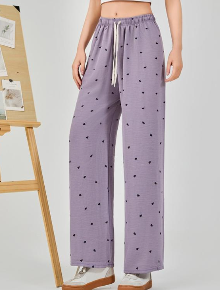 WOMENS HEART WIDE LEG PANTS ( BUY 1 TAKE 1 )