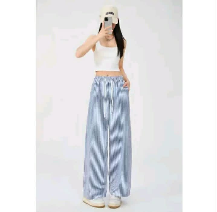 ELLA STRAIGHT LEG STRIPE CASUAL PANTS