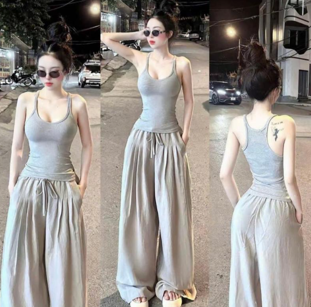 MARINA Terno Suit Halter Top Wide Leg Pants  (BUY 1 TAKE 1)