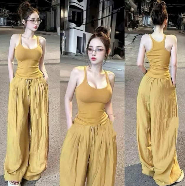 MARINA Terno Suit Halter Top Wide Leg Pants  (BUY 1 TAKE 1)