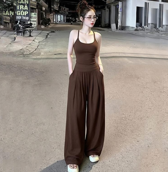 MARINA Terno Suit Halter Top Wide Leg Pants  (BUY 1 TAKE 1)