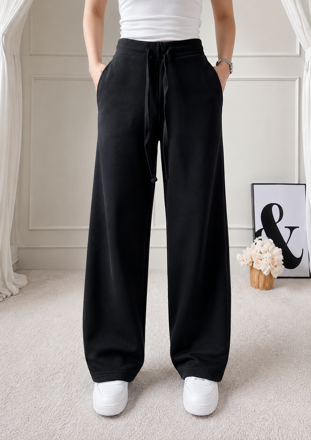 KOREAN LUXE WIDE-LEG PANTS